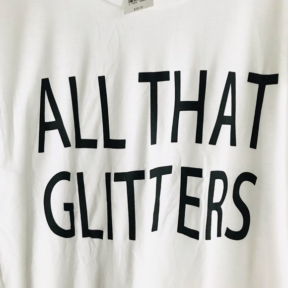 ๐NWT Banana Republic Sz M ALL THAT GLITTERS Tee - Picture 5 of 12
